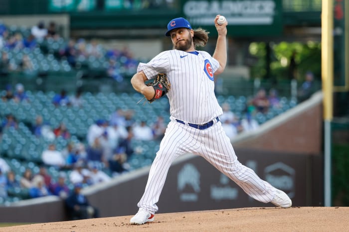 Chicago Cubs pitcher Wade Miley at Wrigley Field earlier this season.